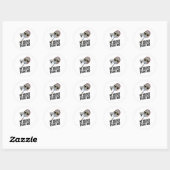 Sticker Rond Ma raquette a plus d'action que moi Funny Badmint (Feuille)