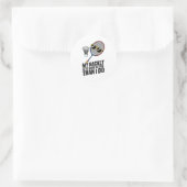 Sticker Rond Ma raquette a plus d'action que moi Funny Badmint (Sac)