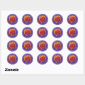 Sticker Rond Ma Spine Est En Ligne Dinosaure Chiropratique Stic (Feuille)