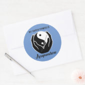 Sticker Rond Ma super puissance est l'acupuncture (Enveloppe)