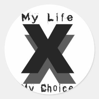 Sticker Rond ma vie mon choix