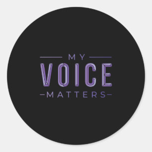 Sticker Rond Ma voix compte