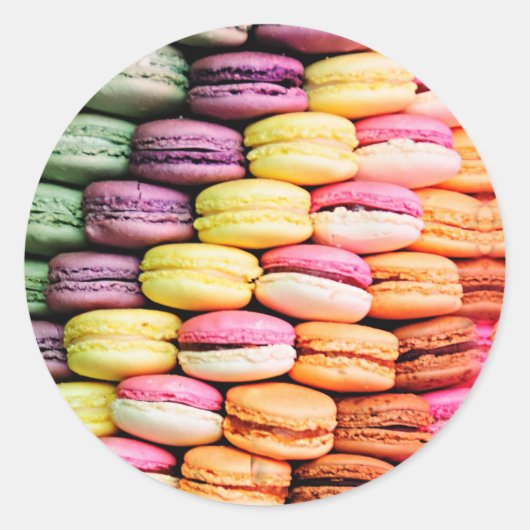 Sticker Rond Macaron français (Devant)