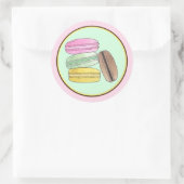 Sticker Rond Macaron French Pastry Cookies Macarons Pâtisserie (Sac)