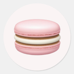 Sticker Rond Macaron rose Emoji Art