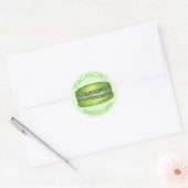 Sticker Rond Macaron Vert Français Cuisiné Maison (Enveloppe)