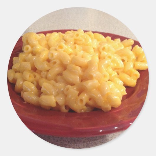Sticker Rond Macaroni et fromage (Devant)