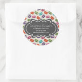 Sticker Rond Macarons de couleur mignonne Motif (Sac)