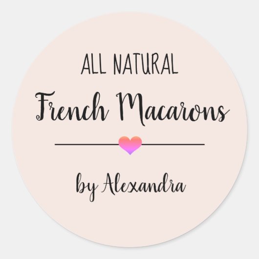 Sticker Rond Macarons français (Devant)