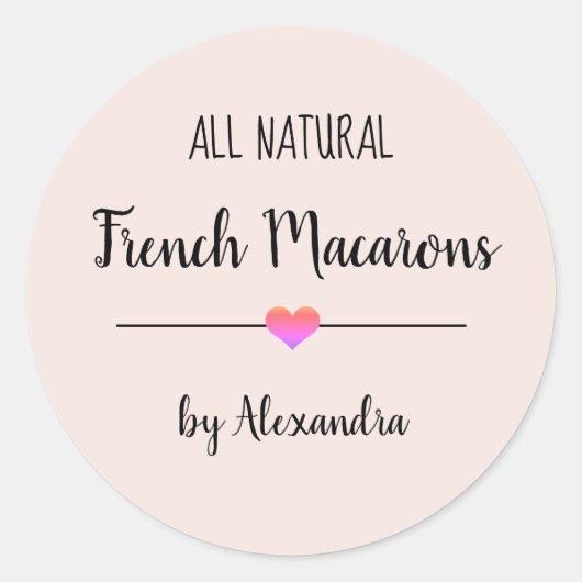 Sticker Rond Macarons français (Devant)