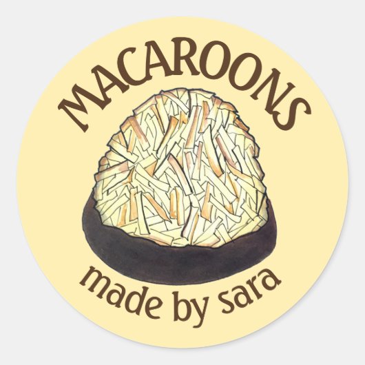 Sticker Rond Macarons Pâques Maison Faite De La Cuisine De (Devant)