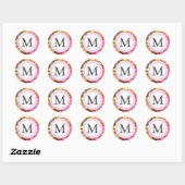 Sticker Rond Macaroons (Feuille)