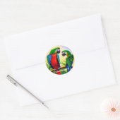 Sticker Rond Macaw Parrot (Enveloppe)