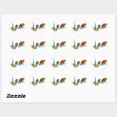 Sticker Rond Macaw Parrot (Feuille)