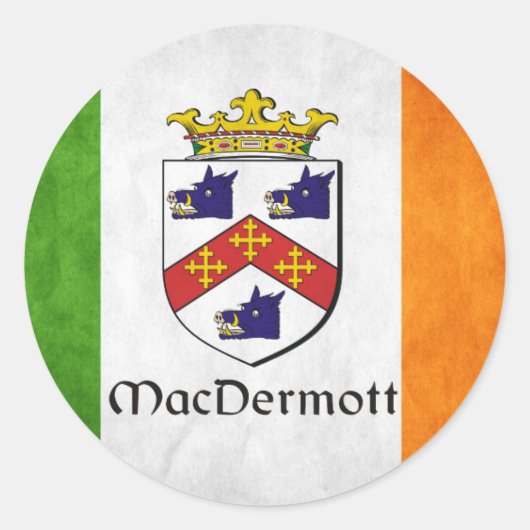 Sticker Rond MacDermott irlandais (Devant)