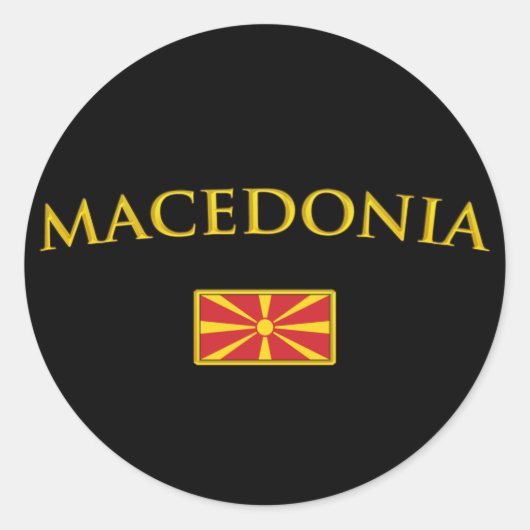Sticker Rond Macédoine d'or (Devant)