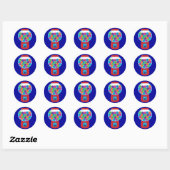 Sticker Rond Machine à bonbons Gumball (Feuille)