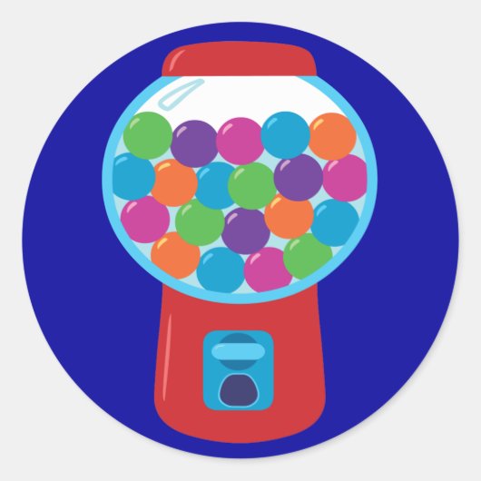 Sticker Rond Machine à bonbons Gumball (Devant)