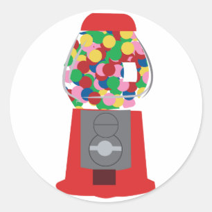 Sticker Rond Machine à gumball