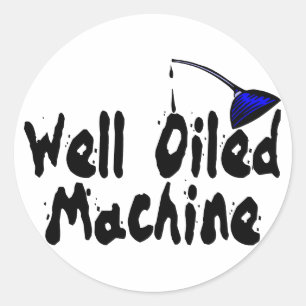 Sticker Rond Machine à huile