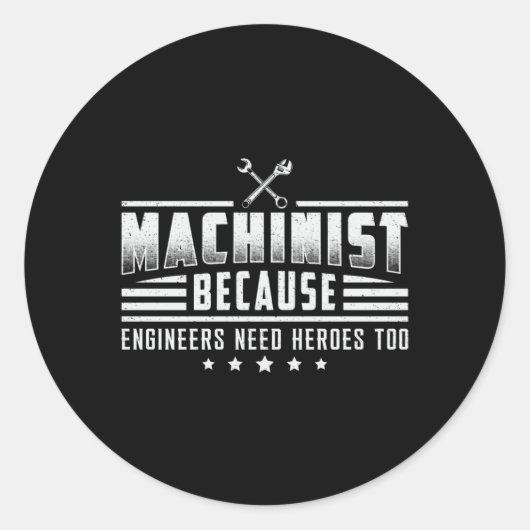 Sticker Rond Machine Machiniste CNC Machiniste Idée de cadeau m (Devant)