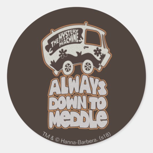 Sticker Rond Machine Mystérieuse "Toujours À Manger" (Devant)