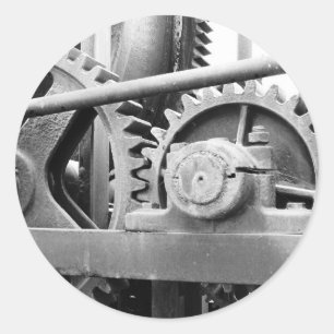 Sticker Rond Machines vintages