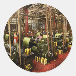 Sticker Rond Machiniste - Guerre - Ceintures et Bombes 1916