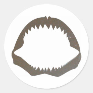 Sticker Rond Mâchoires de requin de chrome