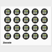 Sticker Rond Machu Picchu Pérou Bonheur (Feuille)