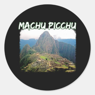 Sticker Rond Machu Picchu Pérou - Montagne Huayna Picchu