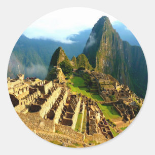 Sticker Rond machu picchu peru inca