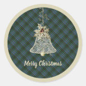 Sticker Rond MacInnes Chasse Ancien Tartan écossais (Devant)