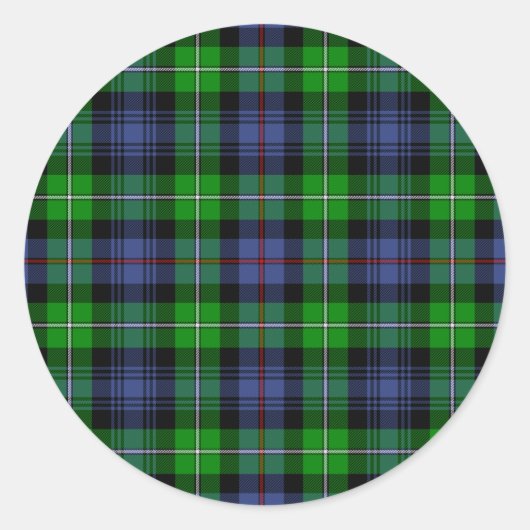 Sticker Rond MacKenzie Tartan (alias Seaforth Highlanders Tarta (Devant)