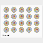 Sticker Rond Mackinroses ~ Roses simples (Feuille)