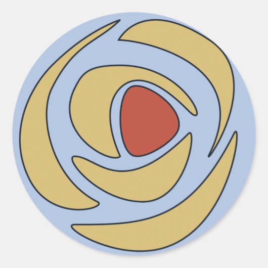 Sticker Rond Mackinroses ~ Roses simples (Devant)