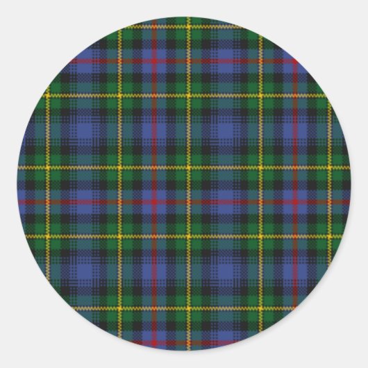 Sticker Rond MacLeod de Skye Tartan (Devant)