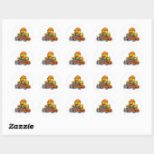 Sticker Rond Maçon Canard en Caoutchouc (Feuille)