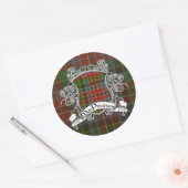 Sticker Rond MacPherson Tartan Shield (Enveloppe)