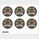 Sticker Rond MacPherson Tartan Shield (Feuille)