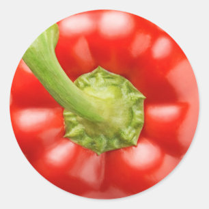 Sticker Rond Macro au poivre rouge