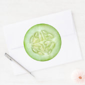 Sticker Rond Macro de concombre (Enveloppe)