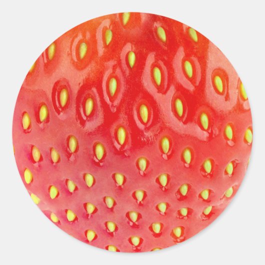 Sticker Rond Macro fraise (Devant)