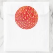 Sticker Rond Macro fraise (Sac)