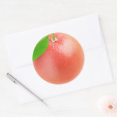 Sticker Rond Macro pamplemousse rose (Enveloppe)