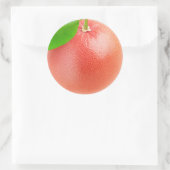 Sticker Rond Macro pamplemousse rose (Sac)
