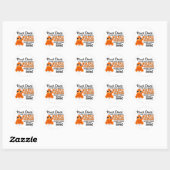 Sticker Rond Mad Chick 2 Maman Sclérose en plaques MS (Feuille)