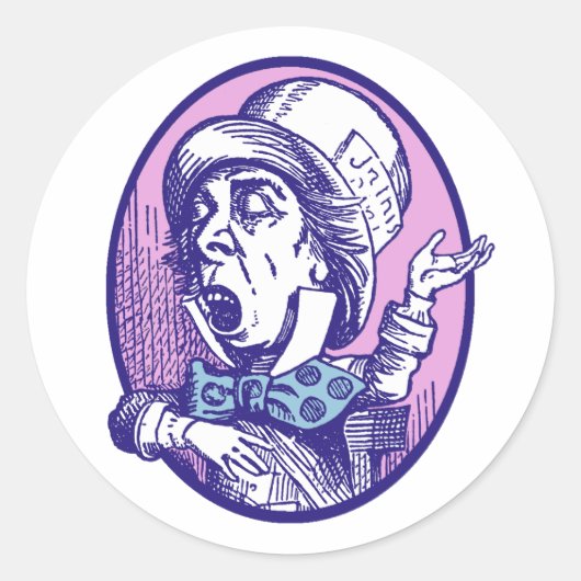 Sticker Rond Mad Hatter (Devant)