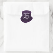 Sticker Rond Mad Hatter - Violet (Sac)
