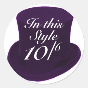 Sticker Rond Mad Hatter - Violet